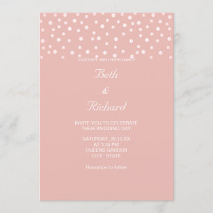 Pearls on Rose Gold Invitation