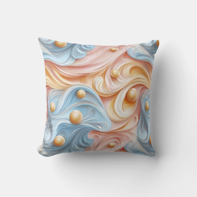 Pearls on Waves of Serenity Cushion (Front)