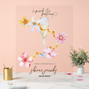 Pearls, Petals & Prosecco   Petals Welcome Sign