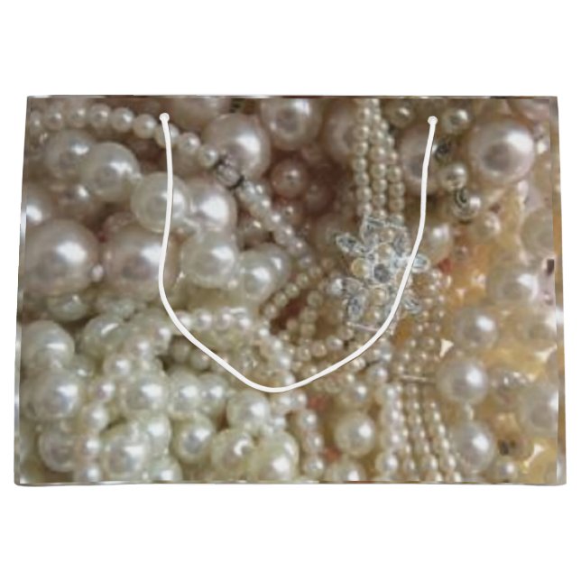 pearls photo large gift bag (Front)