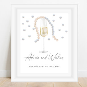 Pearls & Prosecco - advice and wishes Poster