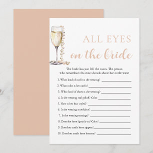 Pearls & Prosecco All Eyes On The Bride Game Invitation