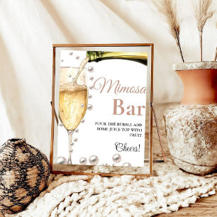 Pearls & Prosecco Bachelorette Mimosa Bar  Sign