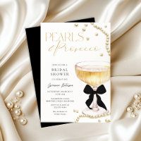Pearls & Prosecco Black Bow Bridal Shower