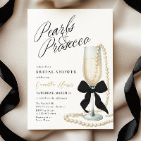 Pearls & Prosecco Black Bow Bridal Shower