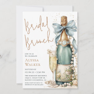 Pearls & Prosecco Bridal Brunch Invitation