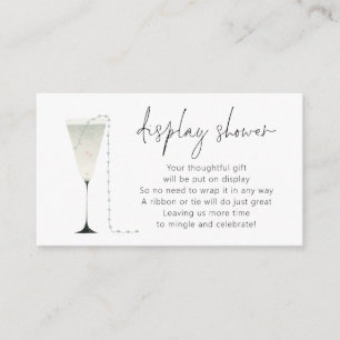 Pearls Prosecco Bridal Display Shower Gift Tag Enclosure Card