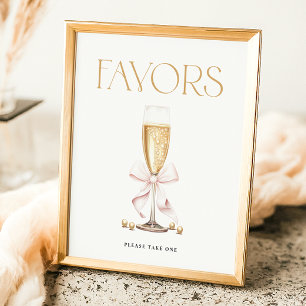 Pearls & Prosecco Bridal Shower Favours Sign