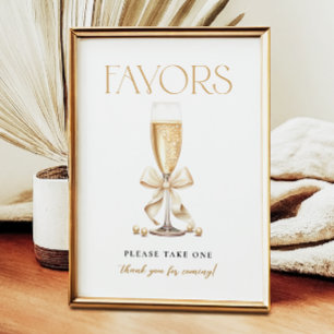 Pearls & Prosecco Bridal Shower Favours Sign