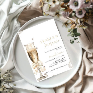 Pearls & Prosecco Bridal shower Invitation