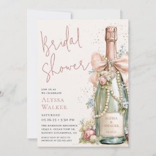 Pearls & Prosecco Bridal Shower Invitation