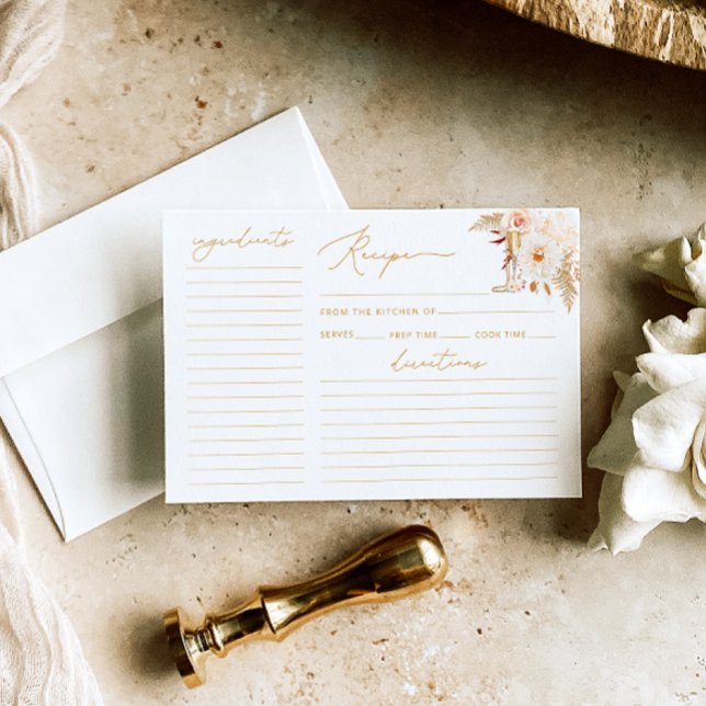 Pearls & Prosecco Bridal Shower Recipe Card (Creator Uploaded)