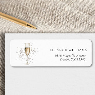 Pearls & Prosecco Bridal Shower Return Address