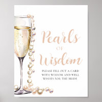 Pearls & Prosecco Champagne Pearls of Wisdom Sign