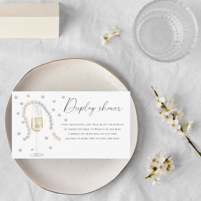 Pearls & Prosecco - Display shower Enclosure Card (Creator Uploaded)