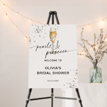 Pearls & Prosecco Elegant Bridal Shower Welcome