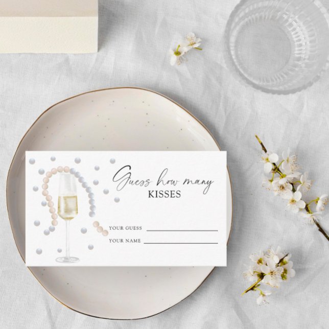 Pearls & Prosecco - guess how many kisses Enclosure Card (Creator Uploaded)