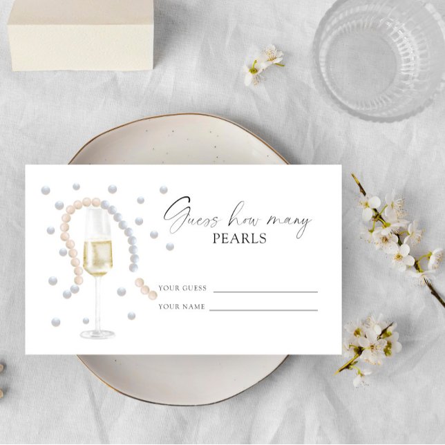 Pearls & Prosecco - guess how many pearls Enclosure Card (Creator Uploaded)