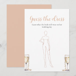 Pearls Prosecco Guess The Dress Bridal Shower Game Invitation