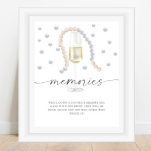 Pearls & Prosecco - memories with the bride Poster