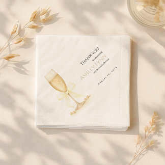 Pearls & Prosecco Napkins | Neutral Bridal Shower 