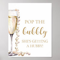 Pearls Prosecco Pop The Bubbly She's Getting Hubby