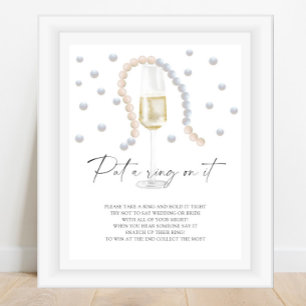 Pearls & Prosecco - put a ring on it game Poster