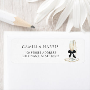 Pearls & Prosecco Return Address Label