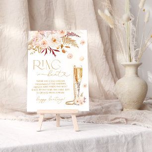 Pearls & Prosecco Ring Hunt Bridal Shower Game Poster
