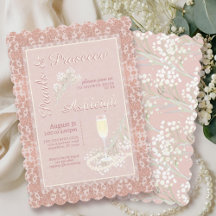 Pearls & Prosecco Rose Gold Blush QR Bridal Shower
