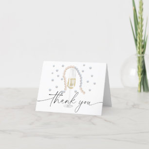 Pearls & Prosecco - thank you bridal shower Card