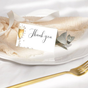 Pearls & Prosecco Thank you Bridal Shower Card