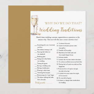 Pearls & Prosecco Wedding Traditions Bridal Game Invitation