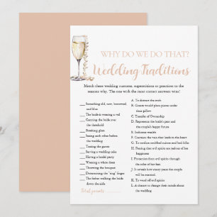 Pearls & Prosecco Wedding Traditions Bridal Game Invitation