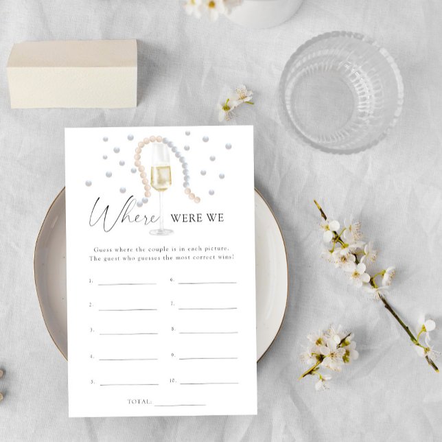 Pearls & Prosecco Where were we bridal shower game (Creator Uploaded)