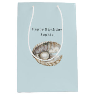 Pearls Shell Birthday  Medium Gift Bag