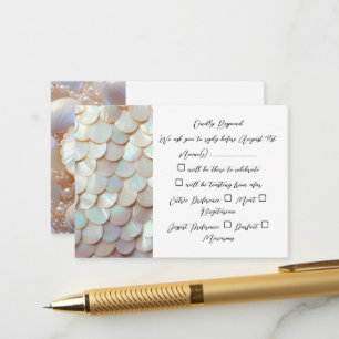 Pearls Shells Elegant Classic Enclosure Card