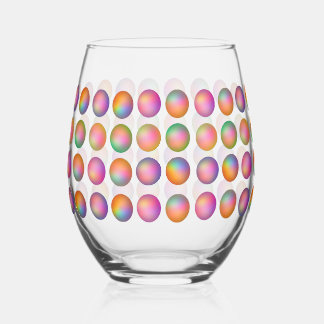 Pearls Stemless Wine Glass