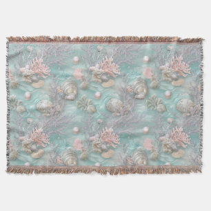 Pearls Under The Sea Throw Blanket
