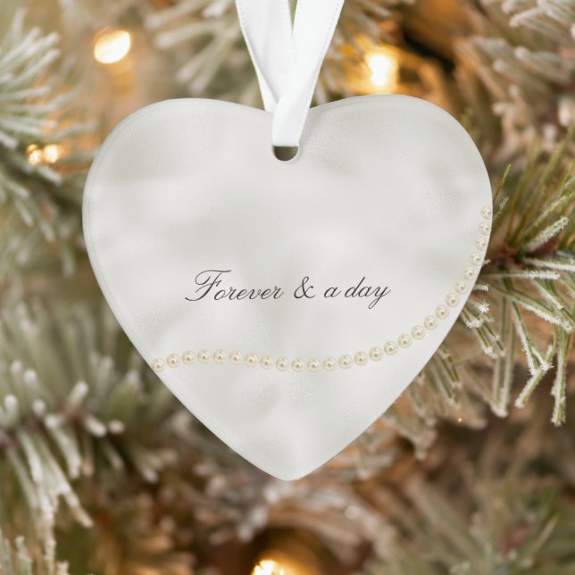 Pearls White Luxe Wedding Ornament (Tree)