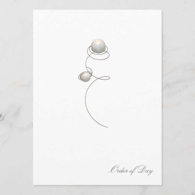 Pearls & Wire - Order of Day/Ceremony Programme (Front)