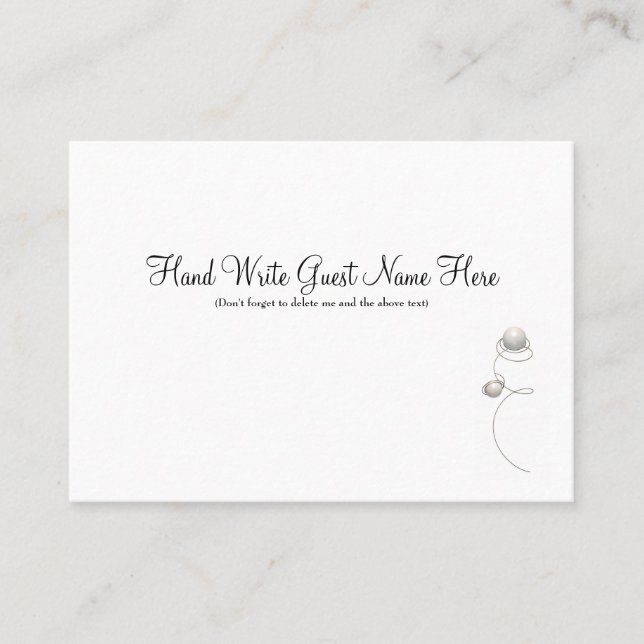 Pearls & Wire  - Place Cards (Front)