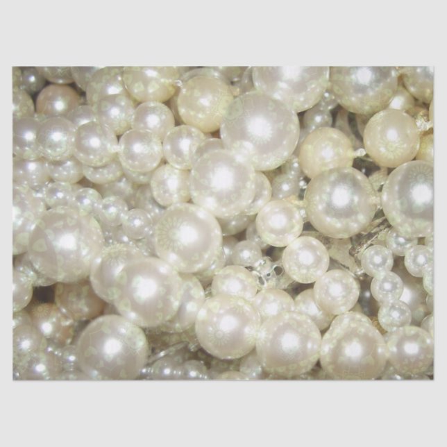 Pearls With Gold Design Tissue Paper (Front)