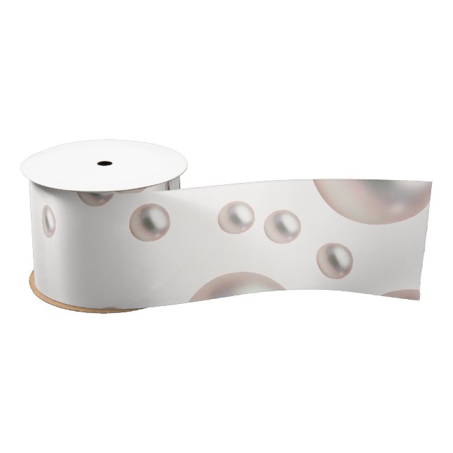 Pearlsa and Prosecco  Bridal Shower Satin Ribbon (Spool)