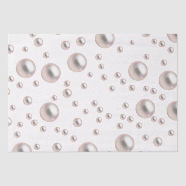 Pearlsa and Prosecco  Bridal Shower Tissue Paper (Front)
