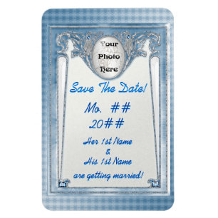 Pearly Blue - Save The Date (Photo Magnet) Magnet