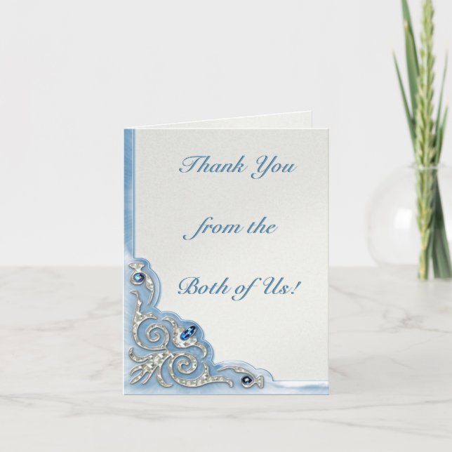 Pearly Blue (Thank You Note) Thank You Card (Front)