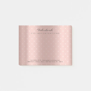 Pearly Blush Pink Rose Gold Small Polka Dots VIP Post-it Notes