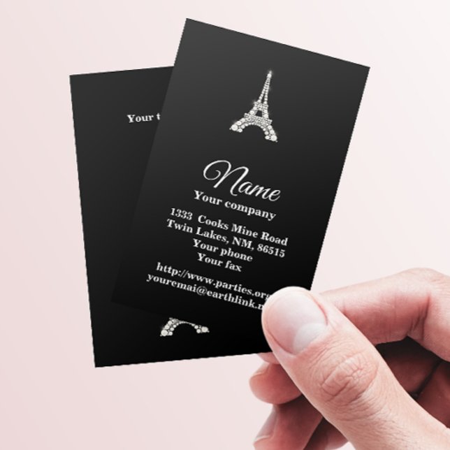Pearly Eiffel Tower Business Card (Creator Uploaded)