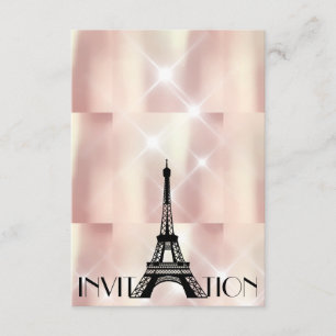 Pearly Ivory VIP Personalized Paris Bridal Shower Invitation
